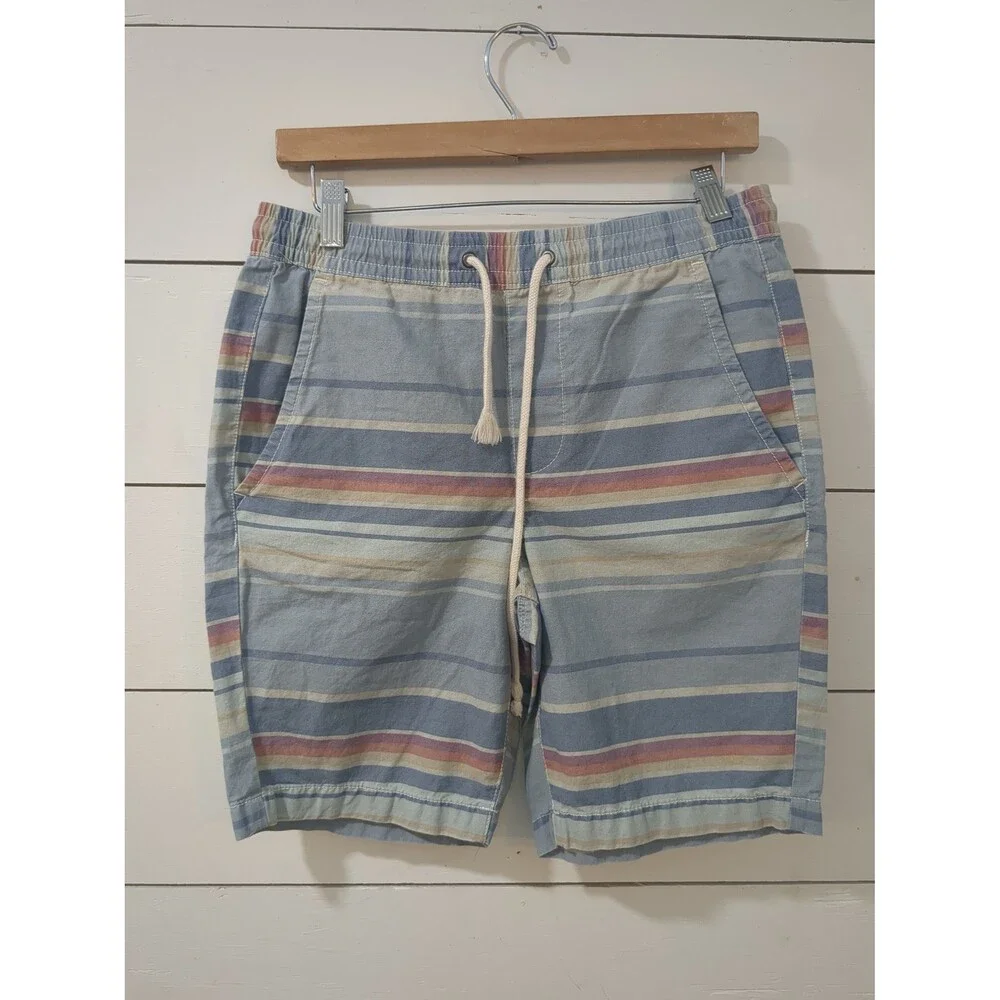 Urban pipeline 100% cotton S striped men's shorts coastal beach